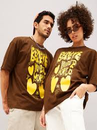 Unisex Brown bellive T shirt